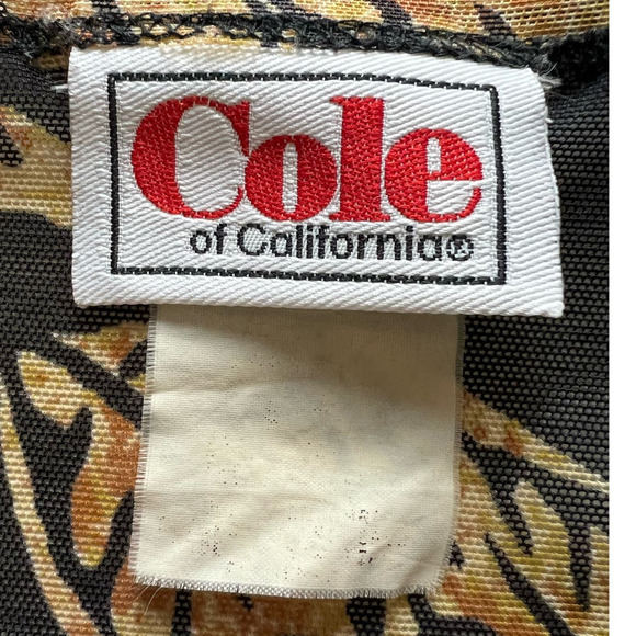 Vintage Cole Illusion Mesh Baby Doll Top, Floral, Black/Orange, size Medium - Picture 5 of 9